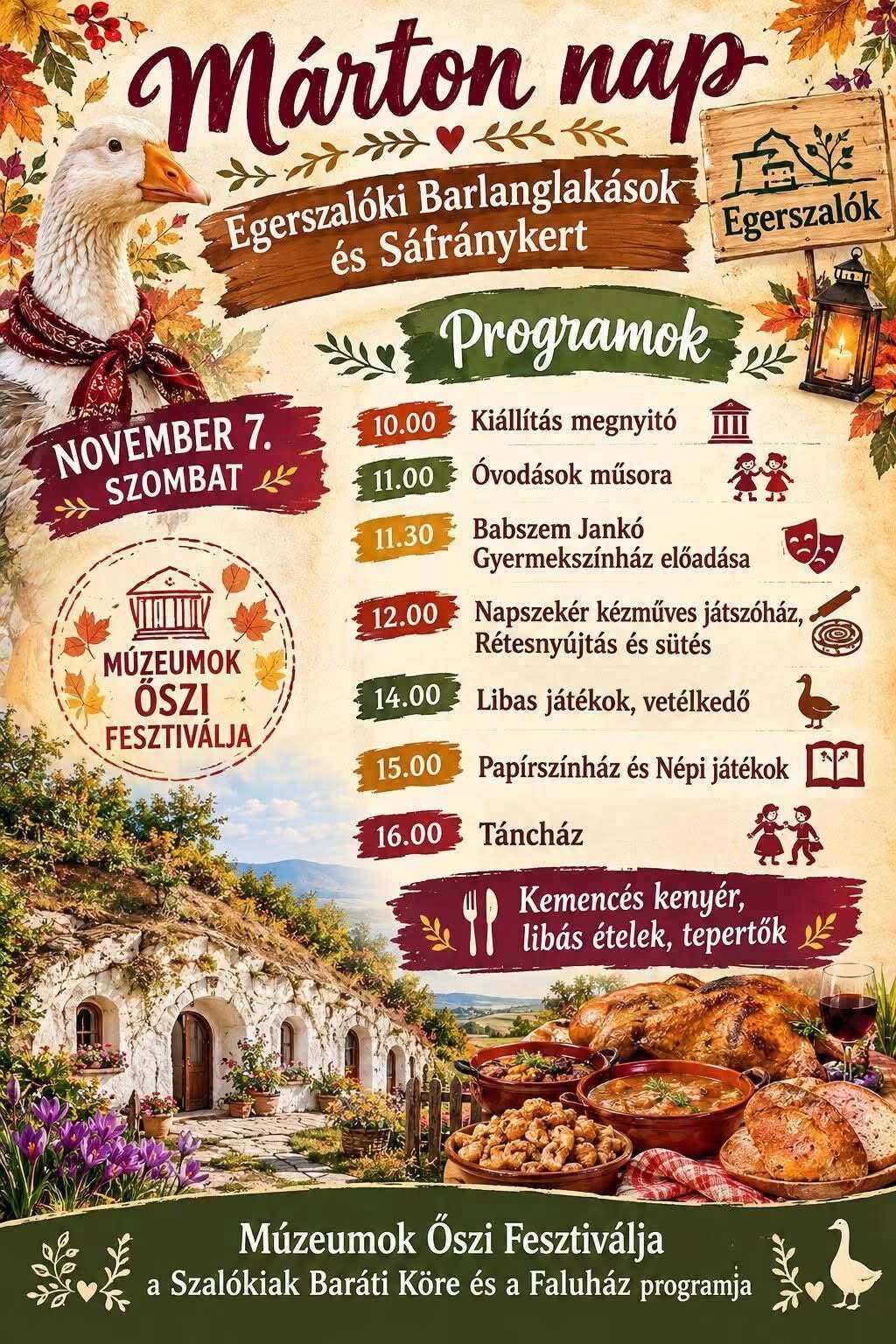 Márton-nap november 7-én a Sáfránykertben