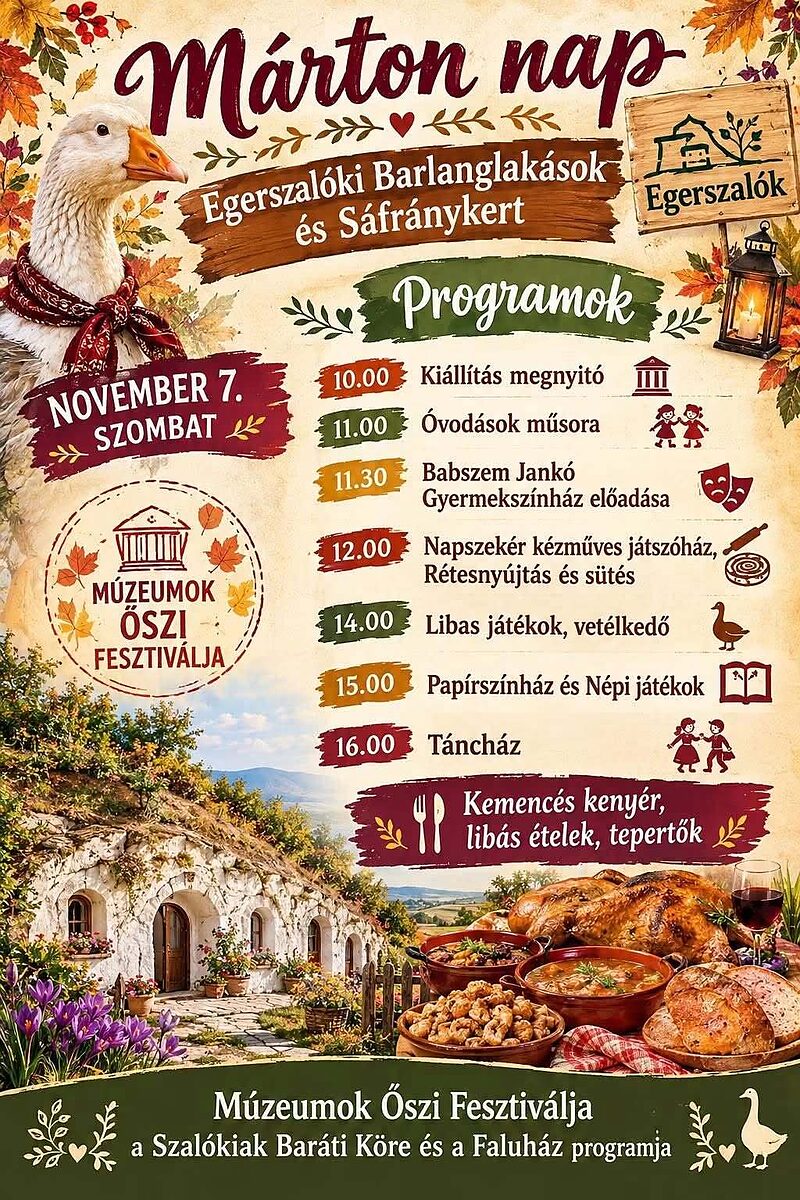 Márton-nap november 7-én a Sáfránykertben